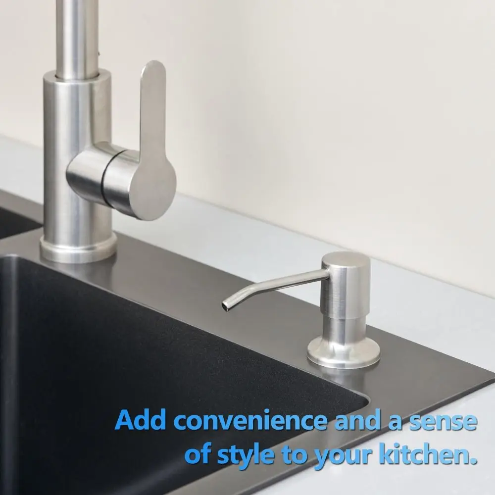 Brushed Nickel Sink Soap Dispenser Built-in Design 360° Free Rotation Built-in Soap Dispenser Alkali-resistant Acid-resistant
Brushed Nickel Sink Soap Dispenser Built-in Design 360° Free Rotation Built-in Soap Dispenser Alkali-resistant Acid-resistant