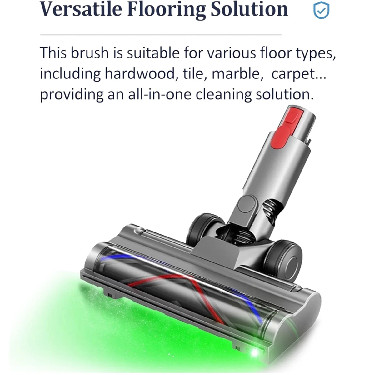 A46ZZ Головка щетки с прямым приводом для пылесосов Dyson V7 V8 V10 V11 V15 с обнаружением пыли Зеленый свет для очистки ковров и пола
A46ZZ Головка щетки с прямым приводом для пылесосов Dyson V7 V8 V10 V11 V15 с обнаружением пыли Зеленый свет для очистки ковров и пола