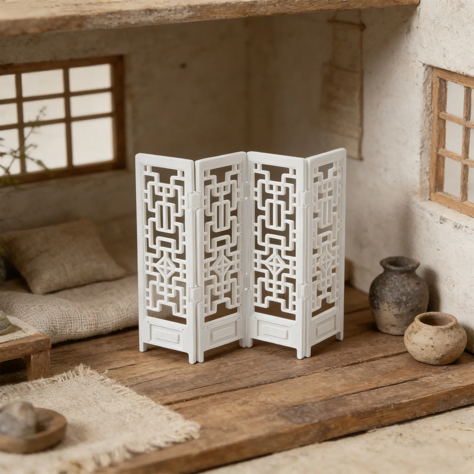 Miniature Dollhouse Folding Screen Chinese Style White Plastic Decorative Partition for Micro Landscape Scene Divider Asian Room
Miniature Dollhouse Folding Screen Chinese Style White Plastic Decorative Partition for Micro Landscape Scene Divider Asian Room