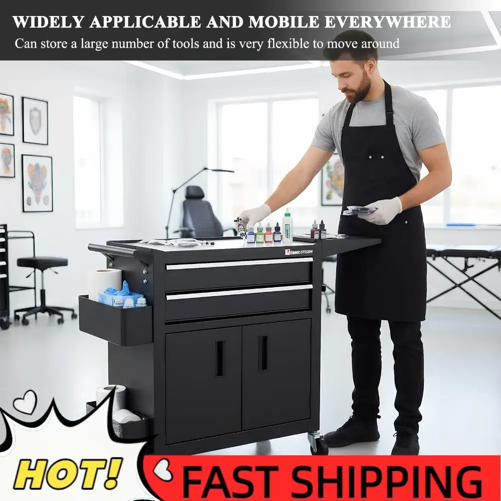 Black Steel Cabinet Trolley with Drawers Professional Rolling Tattoo Cart Waterproof Hairdressing Beauty Versatile Equipment
Black Steel Cabinet Trolley with Drawers Professional Rolling Tattoo Cart Waterproof Hairdressing Beauty Versatile Equipment