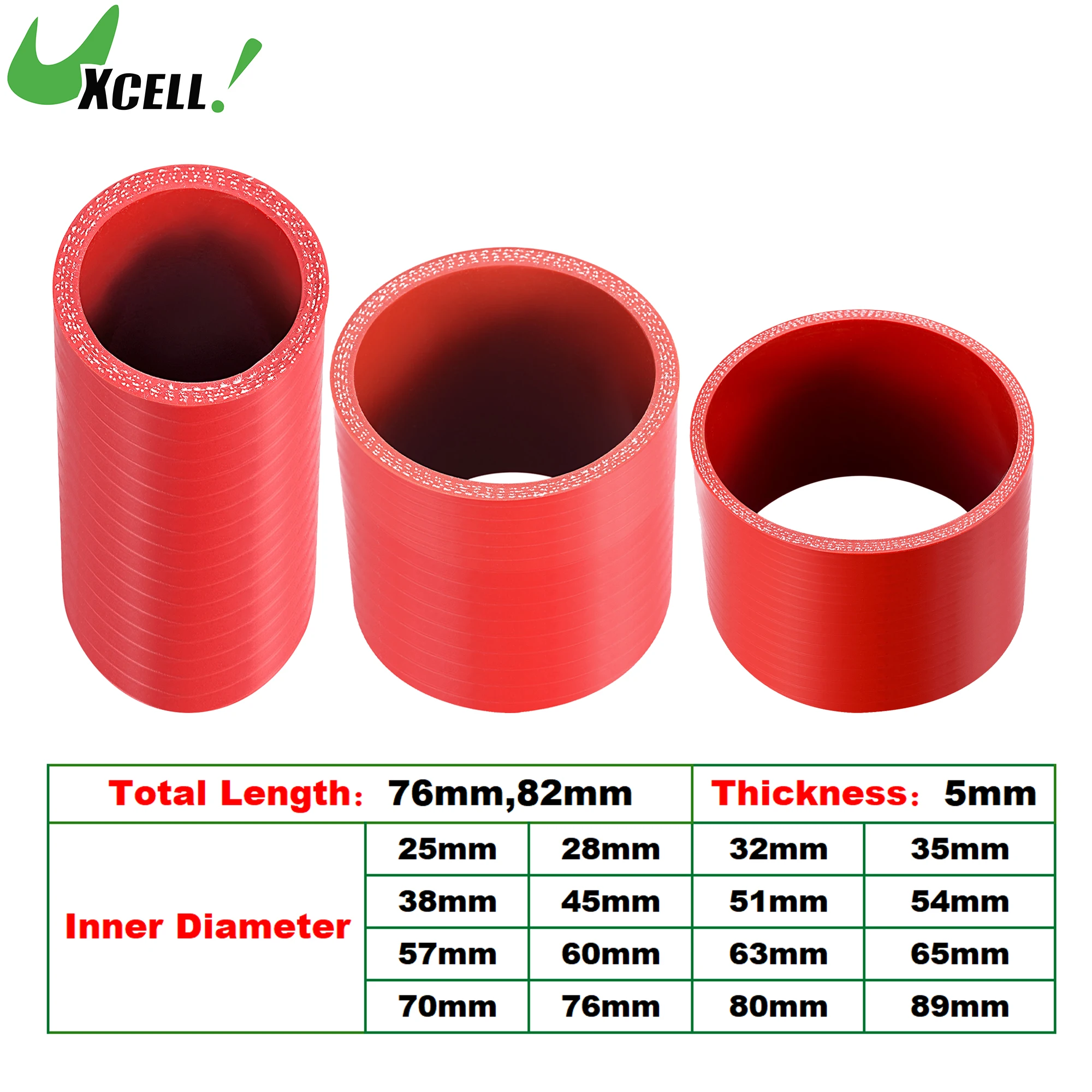 UXCELL 25mm-80mm Inner Dia. High Performance Straight Silicone Coupler Pipe Reinforced Straight Hose Turbo Intake Pipe Red
UXCELL 25mm-80mm Inner Dia. High Performance Straight Silicone Coupler Pipe Reinforced Straight Hose Turbo Intake Pipe Red