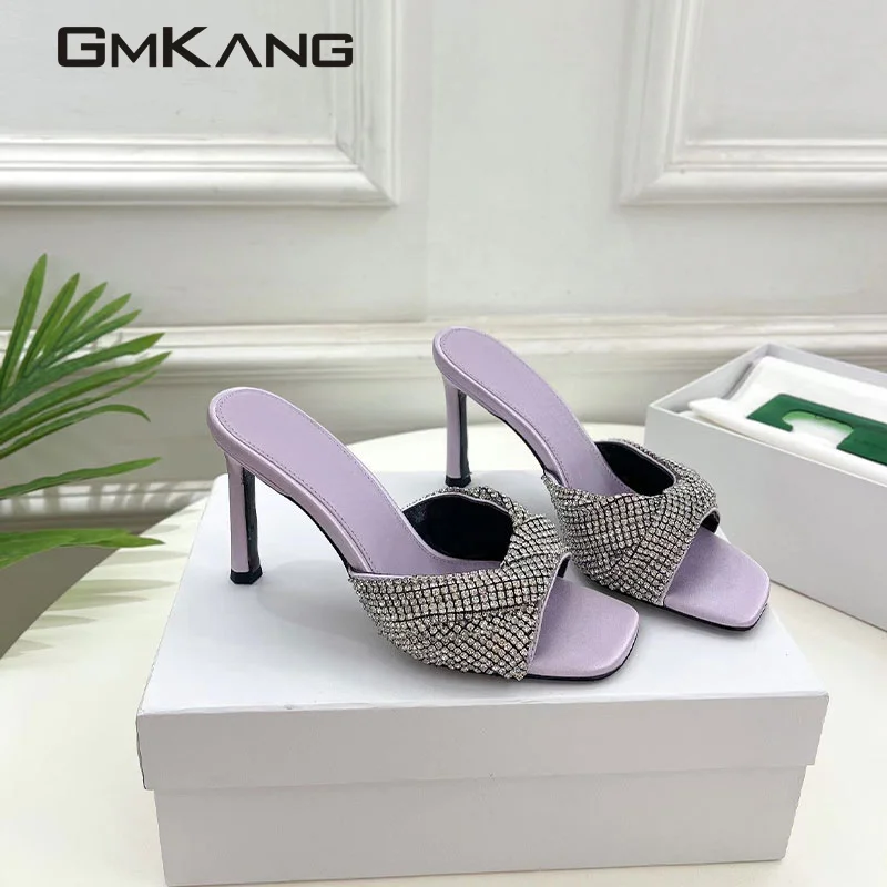 New High Heels Slippers Women Rhinestone Bling Party Shoes Woman Peep Toe Slides Summer Stiletto Sandals Women Zapatillas Mujer
New High Heels Slippers Women Rhinestone Bling Party Shoes Woman Peep Toe Slides Summer Stiletto Sandals Women Zapatillas Mujer