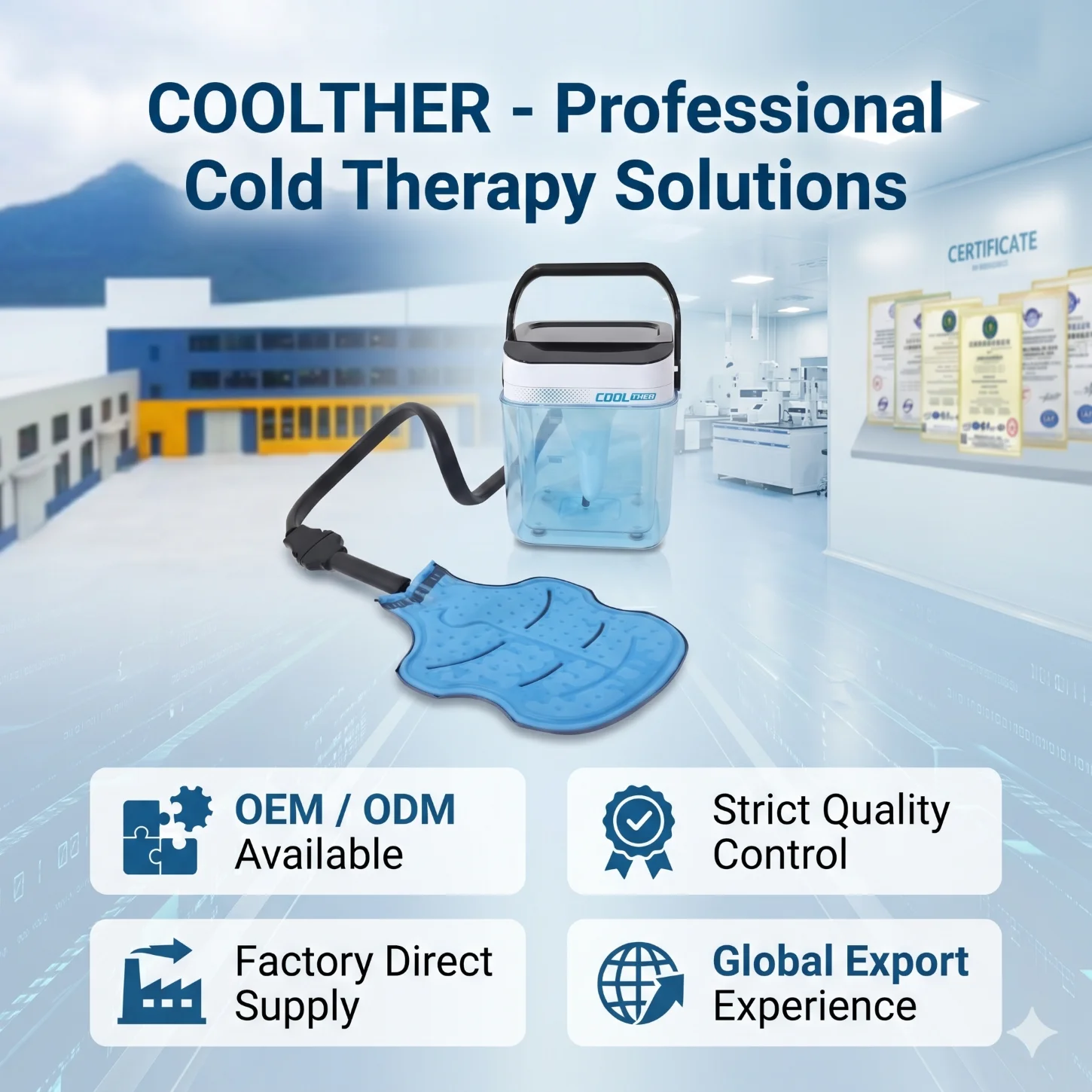 Multipurpose Cold Compression Therapy Unit Cryotherapy Equipment with Universal Wraps for Back Hip Ankle Sports Injury Recovery
Multipurpose Cold Compression Therapy Unit Cryotherapy Equipment with Universal Wraps for Back Hip Ankle Sports Injury Recovery