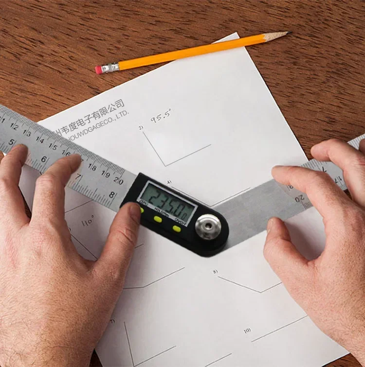Digital Protractor, Stainless Steel Digital Angle Ruler 360 Degree Angle Measuring Tool, Digital Angle Ruler
Digital Protractor, Stainless Steel Digital Angle Ruler 360 Degree Angle Measuring Tool, Digital Angle Ruler