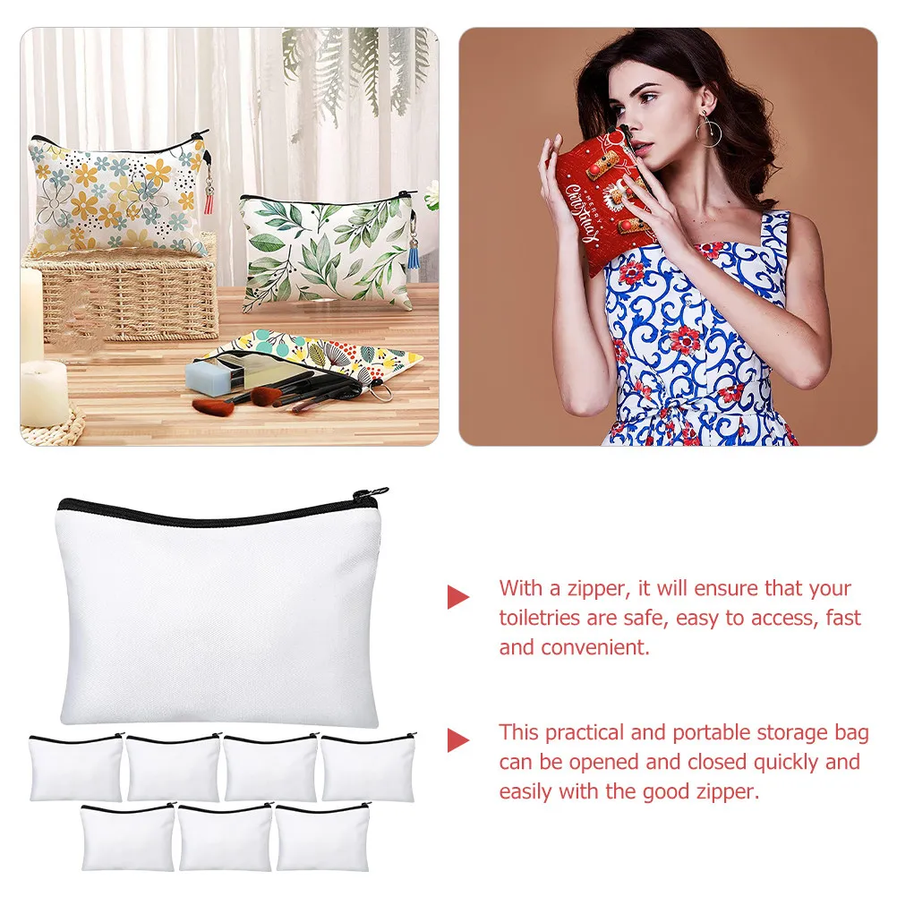 8 комплектов наборов для сублимации: холщовые косметички на молнии для путешествий, органайзеры для туалетных принадлежностей, сумки для хранения косметики оптом
8 комплектов наборов для сублимации: холщовые косметички на молнии для путешествий, органайзеры для туалетных принадлежностей, сумки для хранения косметики оптом