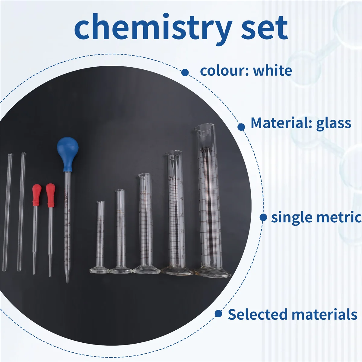HOT!Graduated Cylinder Set,Borosilicate Glass Measuring Cylinders in with Pipettes/Stirring Rods/Clean Brush
HOT!Graduated Cylinder Set,Borosilicate Glass Measuring Cylinders in with Pipettes/Stirring Rods/Clean Brush