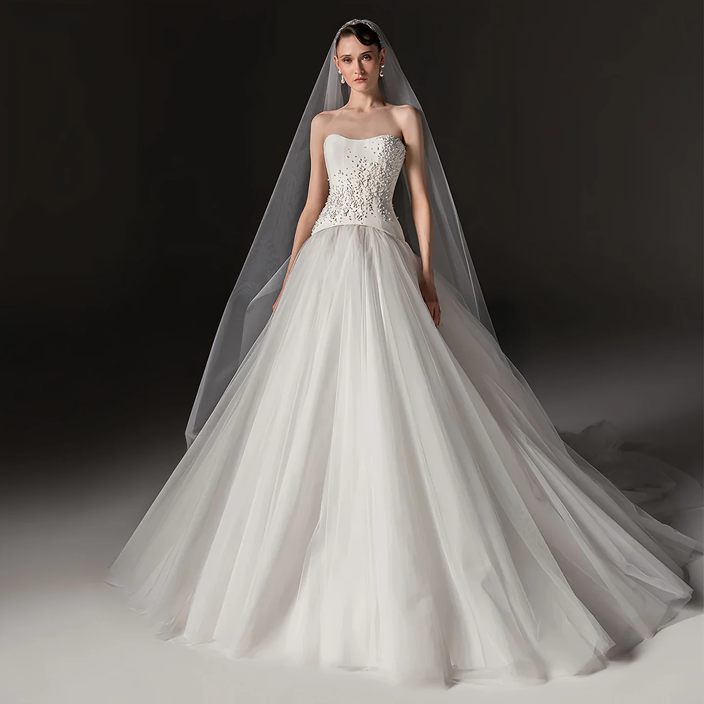 Sharon Said Luxury Strapless Ball Gown Wedding Dress Beading Pearl Elegant Tulle Corset Bridal Gown SW668 Customized
Sharon Said Luxury Strapless Ball Gown Wedding Dress Beading Pearl Elegant Tulle Corset Bridal Gown SW668 Customized