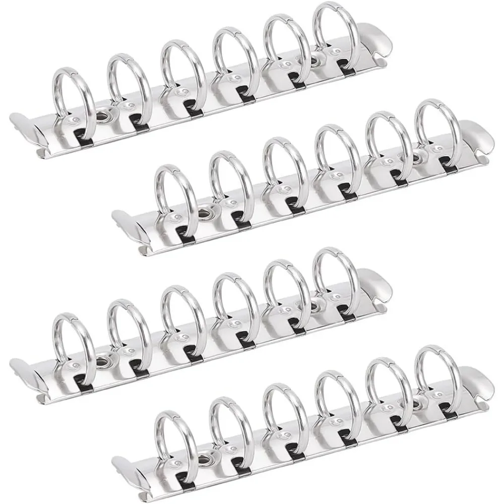 4 Pcs 6 Holes A7 Ring Binder Mechanism Replacement Kit with Screws Stainless Steel Colour Metal Loose-Leaf Binder Mechanism kits
4 Pcs 6 Holes A7 Ring Binder Mechanism Replacement Kit with Screws Stainless Steel Colour Metal Loose-Leaf Binder Mechanism kits