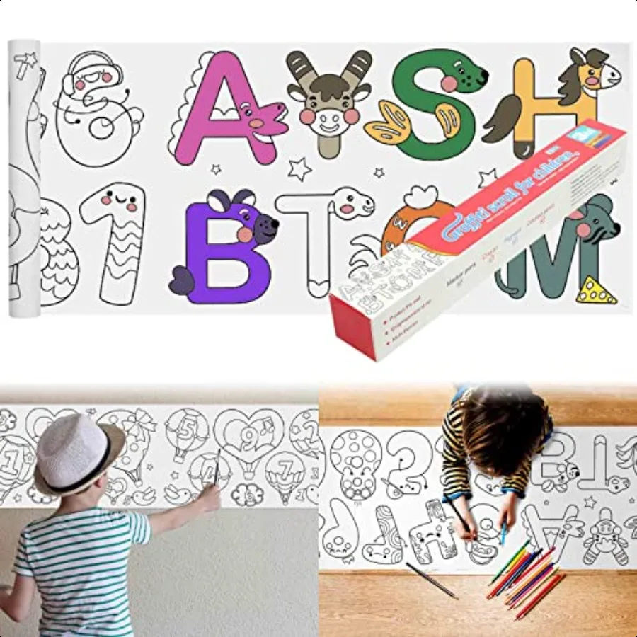 's Drawing Roll Coloring Paper Roll for Gift 120 11.8 Inches DIY Painting Drawing Paper Roll Sticky Drawing Paper Roll Early Ed
's Drawing Roll Coloring Paper Roll for Gift 120 11.8 Inches DIY Painting Drawing Paper Roll Sticky Drawing Paper Roll Early Ed