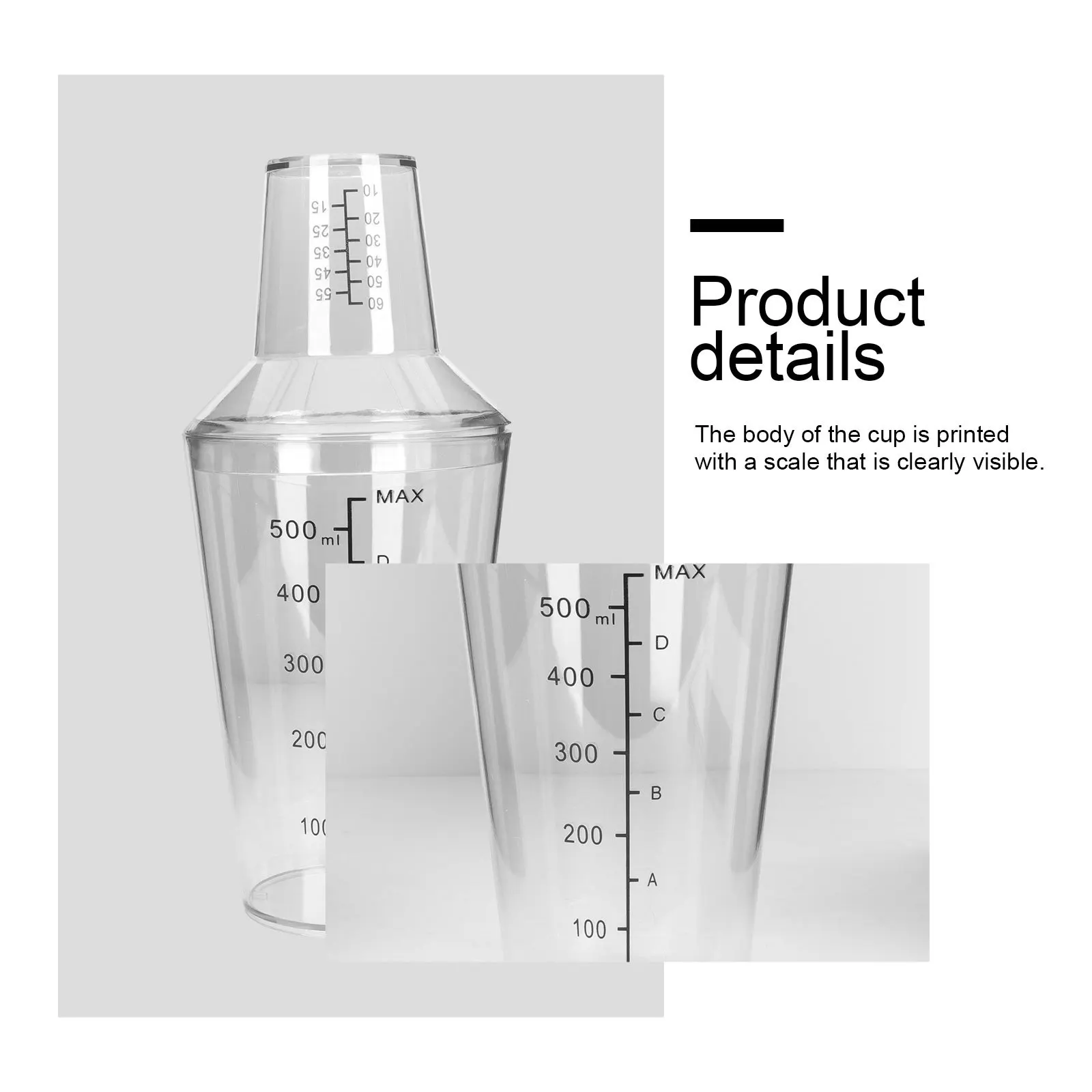 Transparent Cocktail Shaker Milk Tea Mixing Cup Bar Drinks Hand Shaker Non-Leakage Two-Stage Drink Making Tool
Transparent Cocktail Shaker Milk Tea Mixing Cup Bar Drinks Hand Shaker Non-Leakage Two-Stage Drink Making Tool