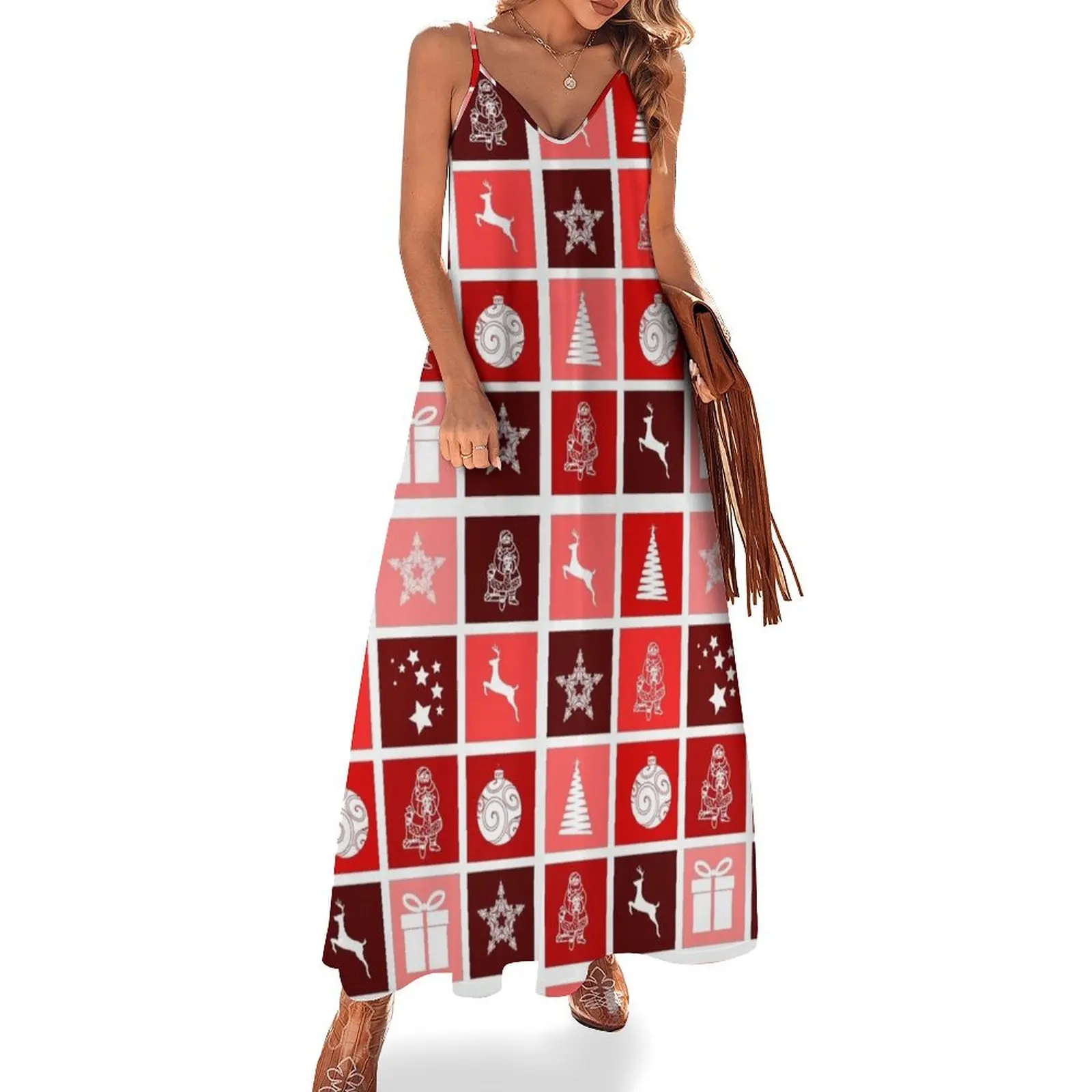 Christmas multi blocks pattern; colorful seasonal images Sleeveless Dress birthday dresses for women dress for women 2025 Dress
Christmas multi blocks pattern; colorful seasonal images Sleeveless Dress birthday dresses for women dress for women 2025 Dress