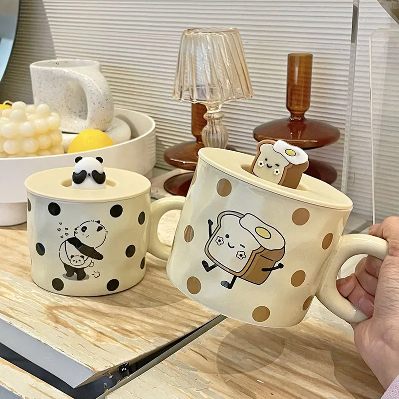 450Ml Kawaii Cream Wind Mug with Lid Dormitory with Drinking Water Cartoon Ceramic Mug Couple Water Cup Girls High Value Office
450Ml Kawaii Cream Wind Mug with Lid Dormitory with Drinking Water Cartoon Ceramic Mug Couple Water Cup Girls High Value Office