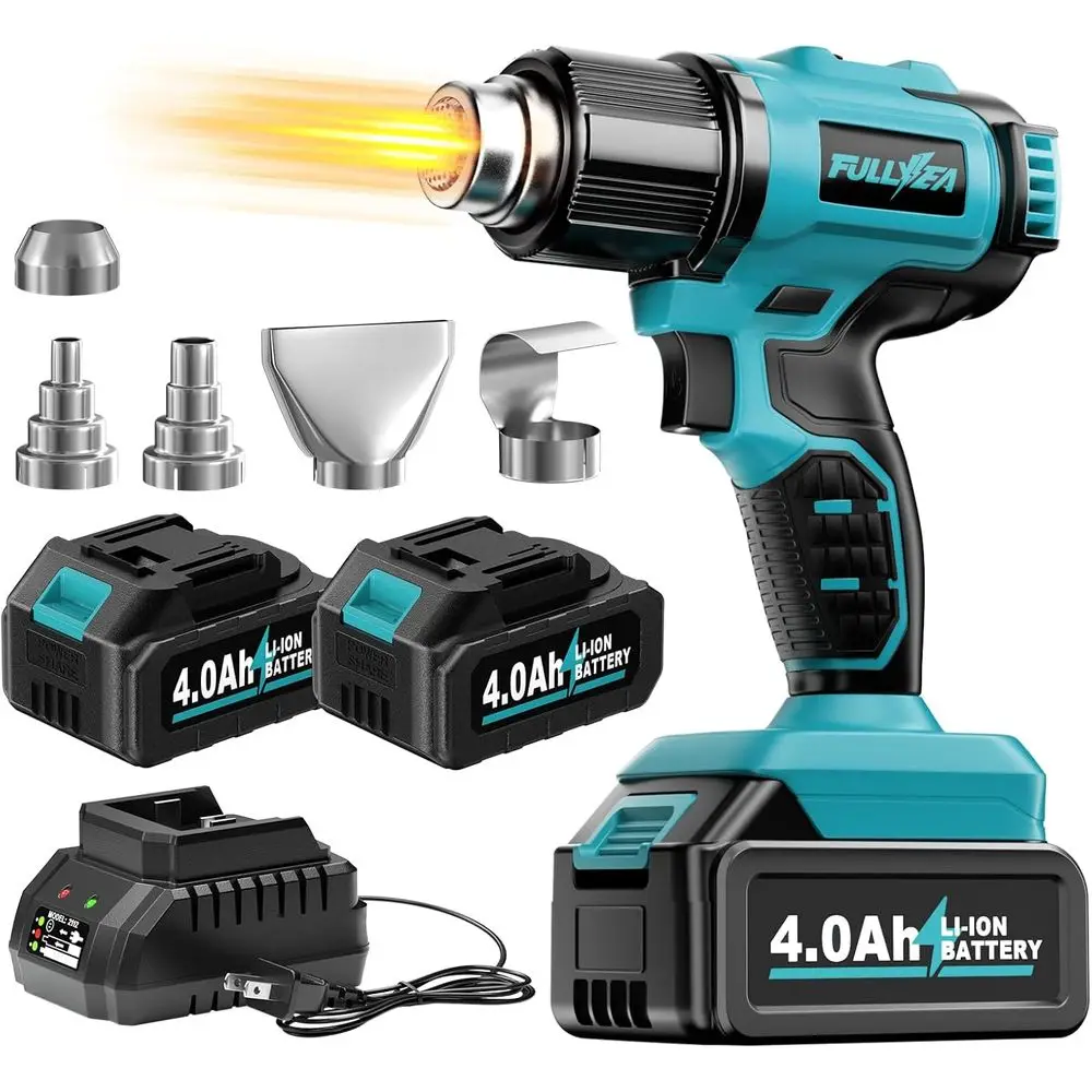 Шнур для термофена, портативный комплект термофена с 5 насадками, макс. 550 ℃ /1022 ℉ , Паяльная тепловая пушка с батареей 2*4,0 Ач и , CordlHeatin
Шнур для термофена, портативный комплект термофена с 5 насадками, макс. 550 ℃ /1022 ℉ , Паяльная тепловая пушка с батареей 2*4,0 Ач и , CordlHeatin