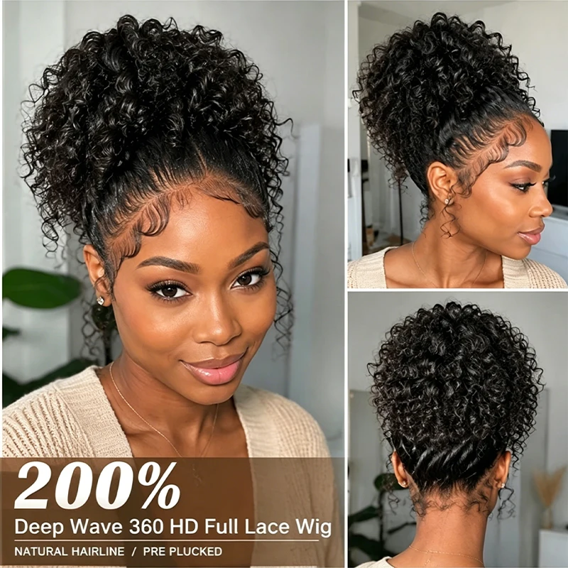 Curly 360 Full Lace Wig Human Hair Invisible Drawstring Hd Lace Deep Wave Frontal Wigs For Women Nature Black Water Wave Wig Human Hair
Curly 360 Full Lace Wig Human Hair Invisible Drawstring Hd Lace Deep Wave Frontal Wigs For Women Nature Black Water Wave Wig Human Hair