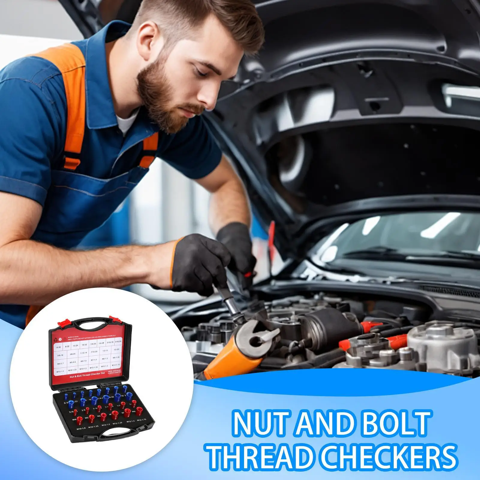 Nut And Bolt Thread Checker 26 Pieces Metric Thread Gauge Size Finder Measurement Finder Checking For Mechanics Plumbers
Nut And Bolt Thread Checker 26 Pieces Metric Thread Gauge Size Finder Measurement Finder Checking For Mechanics Plumbers