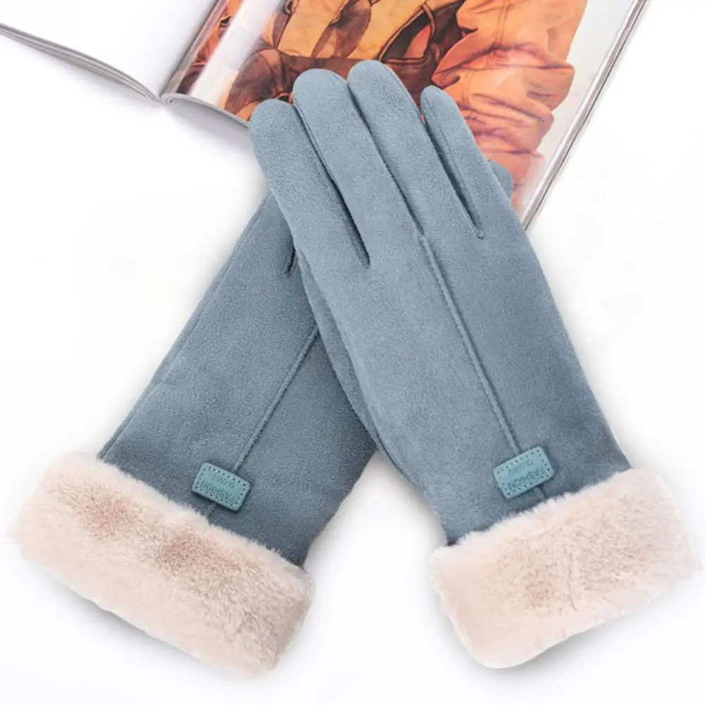 1 Pair Cycling Gloves Anti-slip Windproof Suede Gloves Women Winter Fluffy Cuffs Touch Screen Driving Gloves
1 Pair Cycling Gloves Anti-slip Windproof Suede Gloves Women Winter Fluffy Cuffs Touch Screen Driving Gloves