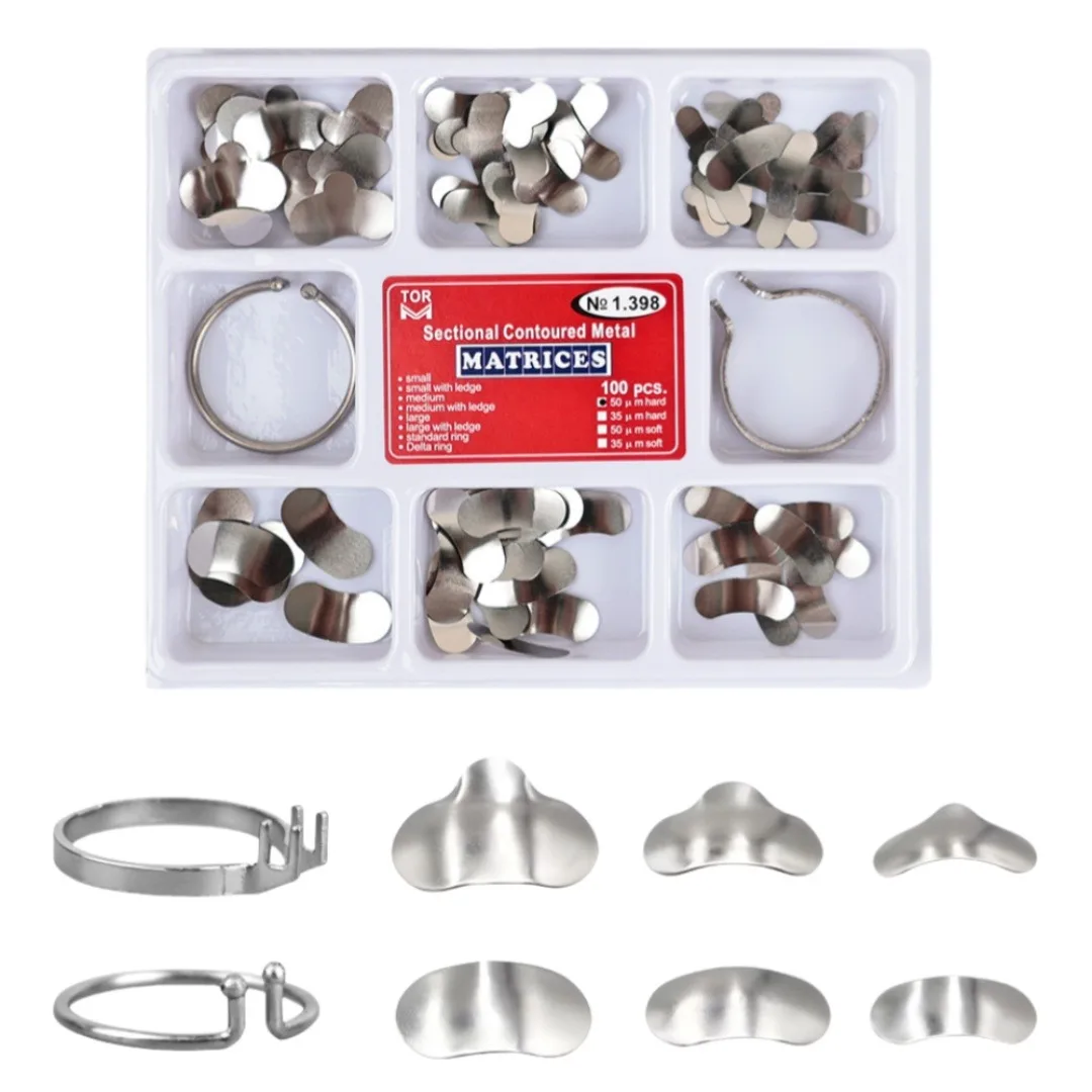 100 шт., стоматологическая секционная матричная система, контурные зажимные кольца из смолы из нержавеющей стали, автоклавируемое разделительное кольцо, стоматологический инструмент
100 шт., стоматологическая секционная матричная система, контурные зажимные кольца из смолы из нержавеющей стали, автоклавируемое разделительное кольцо, стоматологический инструмент