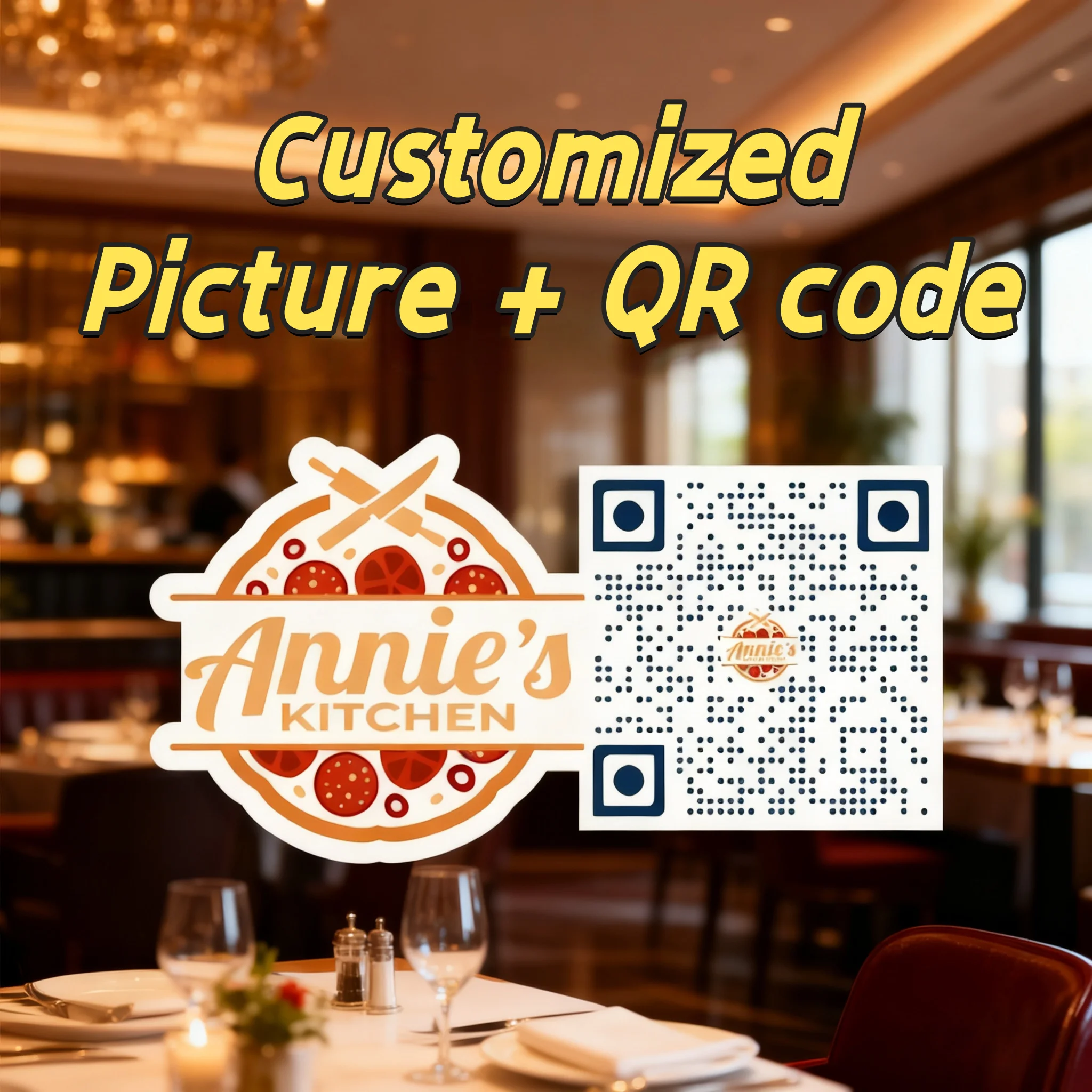 Custom image logo stickers with QR codes, suitable for business events, social gatherings, commercial promotions, and weddings
Custom image logo stickers with QR codes, suitable for business events, social gatherings, commercial promotions, and weddings