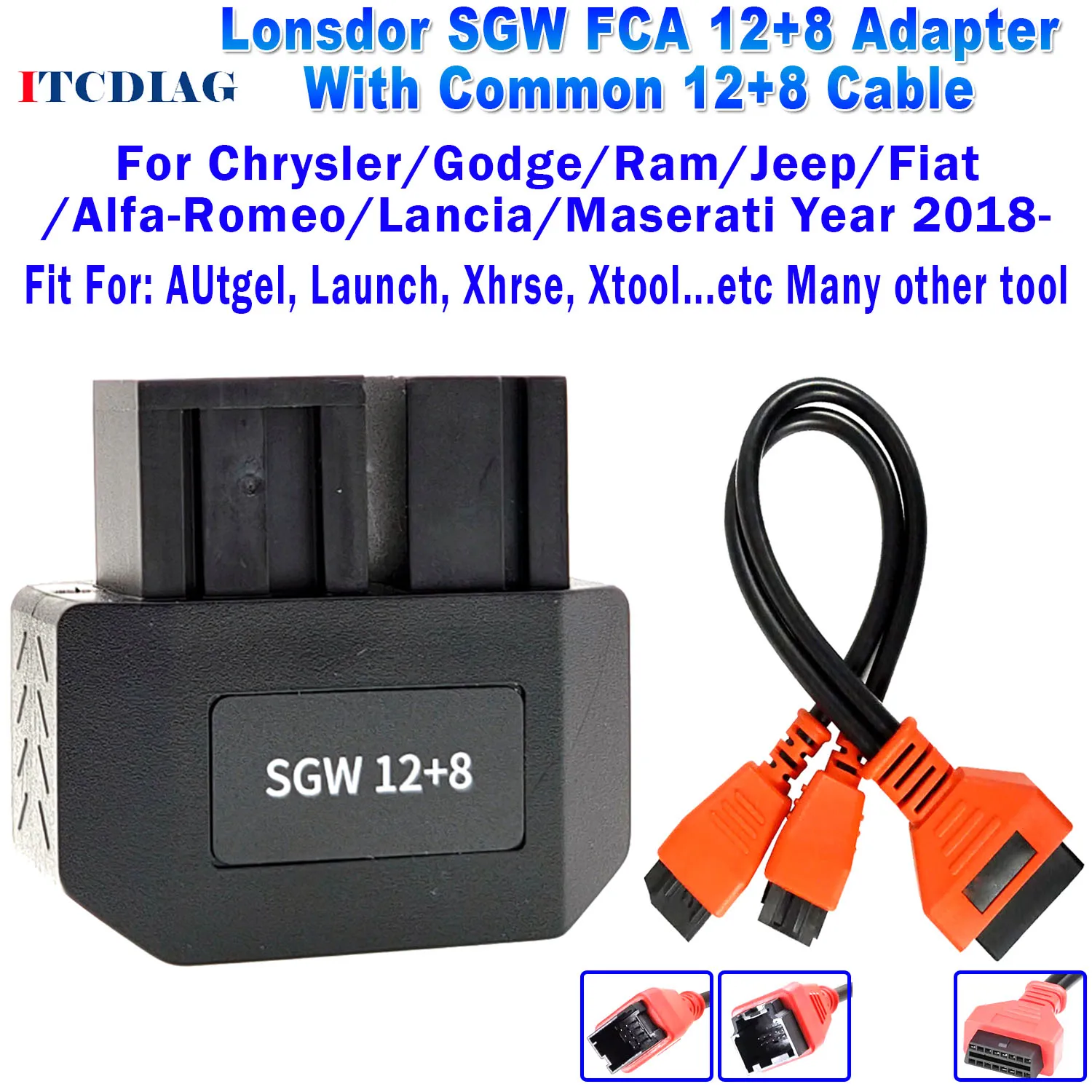 Lonsdor SGW FCA 12+8 Specialized Adapter WIth FCA 12+8 Universal Adapter For Chrysler Fiat Secure Gateway Module fit Autel..etc
Lonsdor SGW FCA 12+8 Specialized Adapter WIth FCA 12+8 Universal Adapter For Chrysler Fiat Secure Gateway Module fit Autel..etc