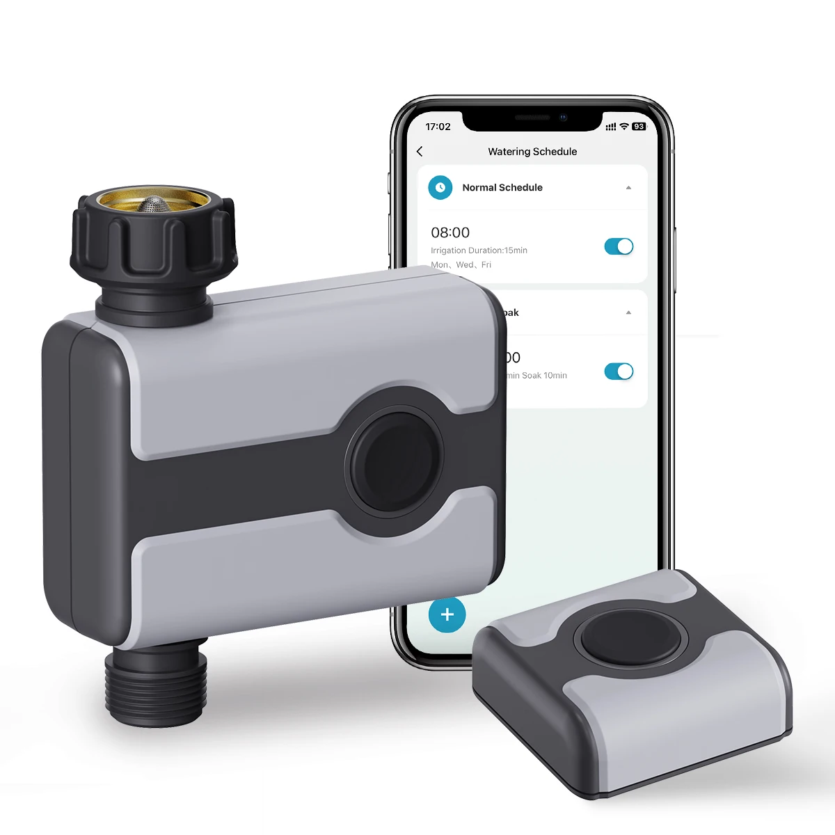 WiFi Water Timer Brass Inlet Sprinkler Timer for Garden Hose Bluetooth Wi-Fi Remote Control
WiFi Water Timer Brass Inlet Sprinkler Timer for Garden Hose Bluetooth Wi-Fi Remote Control