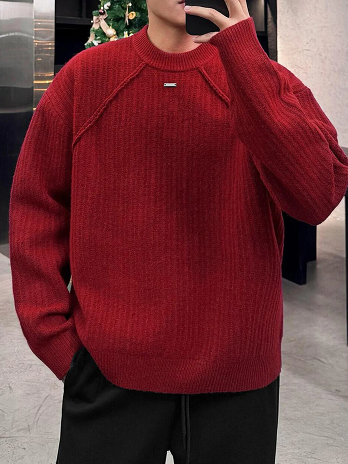 Мужской вязаный свитер Luy Year Red Round Neck, утепленный, осенне-зимний, повседневный, базовый слой, свободный крой, трикотаж
Мужской вязаный свитер Luy Year Red Round Neck, утепленный, осенне-зимний, повседневный, базовый слой, свободный крой, трикотаж