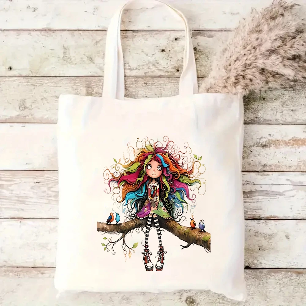 Whimsical Tree Girl Canvas Tote Bag Practical Handbag For Students Daily Book Storage And Everyday Casual Use
Whimsical Tree Girl Canvas Tote Bag Practical Handbag For Students Daily Book Storage And Everyday Casual Use