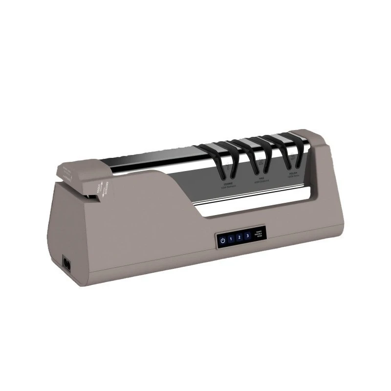 Three-stage resin diamond automatic speed regulation electric knife sharpener
Three-stage resin diamond automatic speed regulation electric knife sharpener