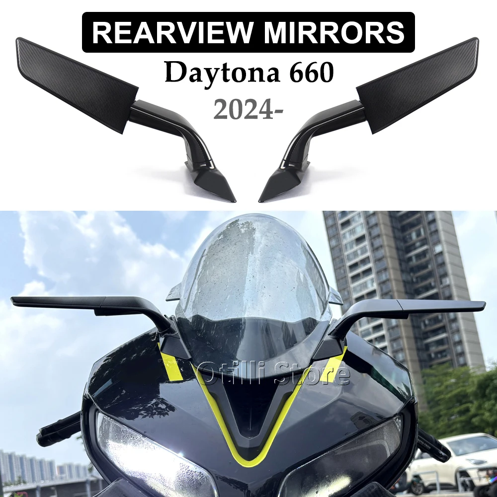 New Motorcycle Rearview Side Mirrors Wind Wing Adjustable Rotating CNC Aluminum For Daytona 660 Daytona660 2024 2025 2026
New Motorcycle Rearview Side Mirrors Wind Wing Adjustable Rotating CNC Aluminum For Daytona 660 Daytona660 2024 2025 2026