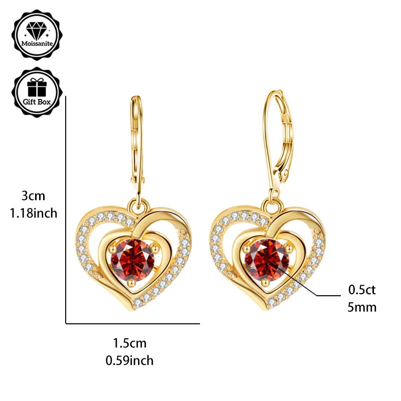 LAMVOICE Jewelry for women, S925 sterling silver, moissanite earrings, gifts for her Valentine’s Day , jewelry with gift box
LAMVOICE Jewelry for women, S925 sterling silver, moissanite earrings, gifts for her Valentine’s Day , jewelry with gift box