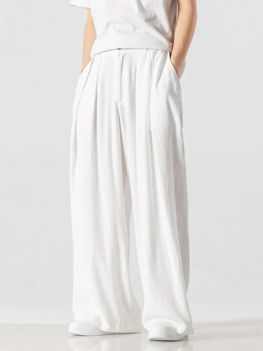 Men's Casual Wide Leg Pants Hanfu Sle Loose Fit Straight Cut Loose Large Size Linen Autumn Winter Thiened Color
Men's Casual Wide Leg Pants Hanfu Sle Loose Fit Straight Cut Loose Large Size Linen Autumn Winter Thiened Color