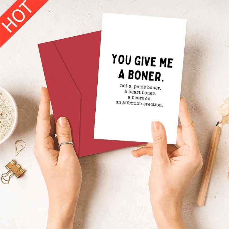 Funny Love Greeting Card, Heart Boner Affection Erection Card, Romantic Humor Valentine's Day Card for Him Her
Funny Love Greeting Card, Heart Boner Affection Erection Card, Romantic Humor Valentine's Day Card for Him Her