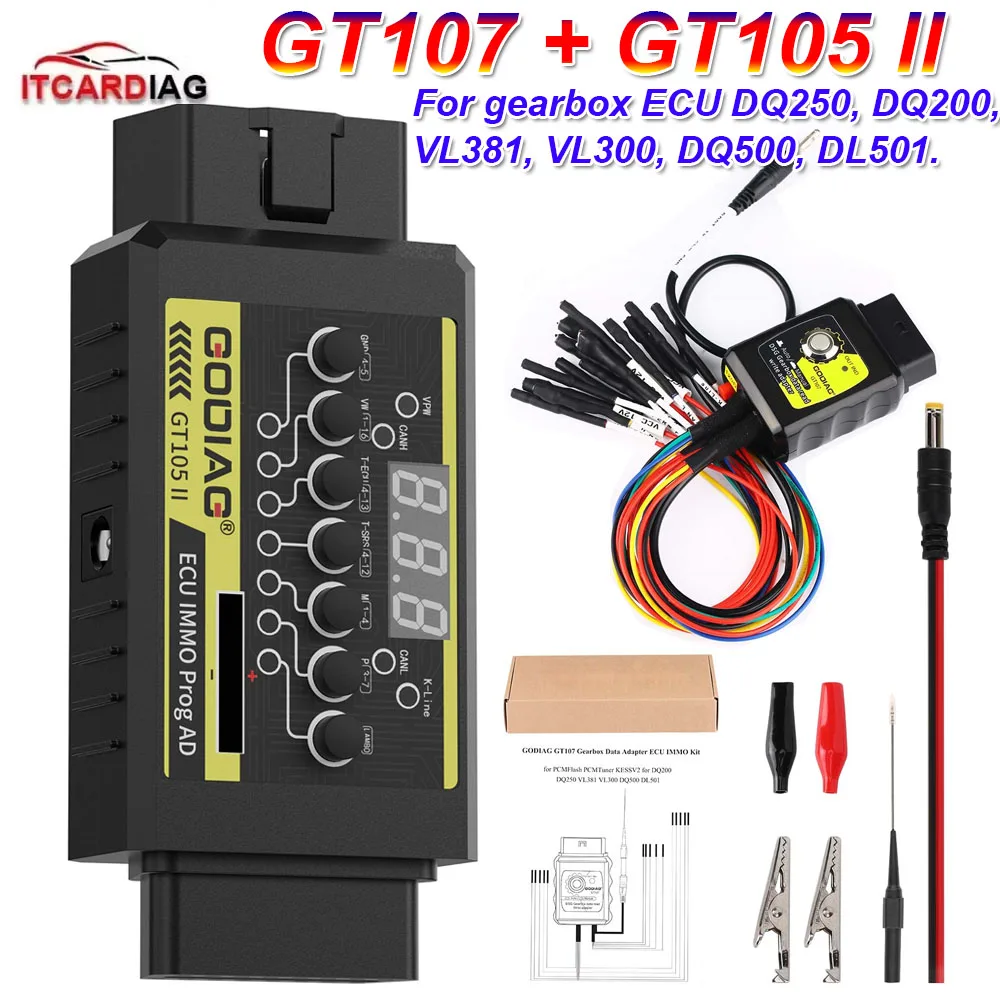 Адаптер для чтения/записи GODIAG GT107 + GT105 II DSG Plus коробки передач для DQ250/DQ200/VL381/VL300/DQ500/DL501 работает с KESS/KTAG и т. д.
Адаптер для чтения/записи GODIAG GT107 + GT105 II DSG Plus коробки передач для DQ250/DQ200/VL381/VL300/DQ500/DL501 работает с KESS/KTAG и т. д.