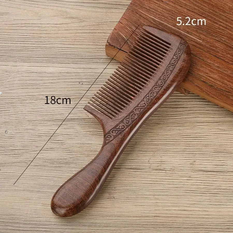 Natural Sandalwood Long Handle Hair Comb Double Sided Carved Traditional Grooming Tool
Natural Sandalwood Long Handle Hair Comb Double Sided Carved Traditional Grooming Tool