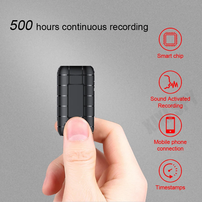 Mini voice activated recorder 500hours digital recording device professional sound dictaphone Listening audio micro record small
Mini voice activated recorder 500hours digital recording device professional sound dictaphone Listening audio micro record small