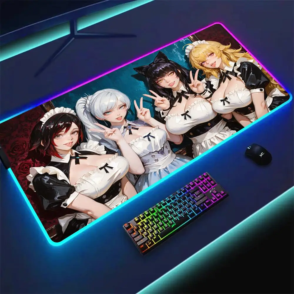 PC anime RGB Mouse pad Cute and sexy maid LED glow gaming mats XXL desk mat rubber anti-slip Gaming keypad expansion mousepad
PC anime RGB Mouse pad Cute and sexy maid LED glow gaming mats XXL desk mat rubber anti-slip Gaming keypad expansion mousepad