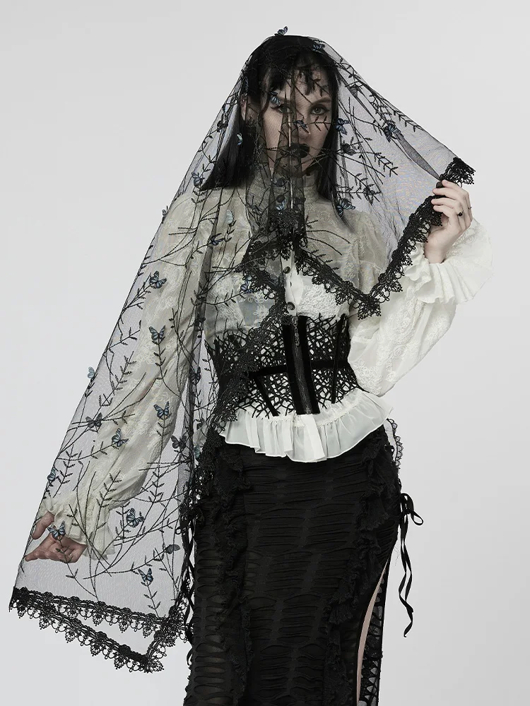 Gothic Vintage Lace Long Headscarf Wedding Dress Accessory for Women Black Cover up Simple Elegant Style
Gothic Vintage Lace Long Headscarf Wedding Dress Accessory for Women Black Cover up Simple Elegant Style