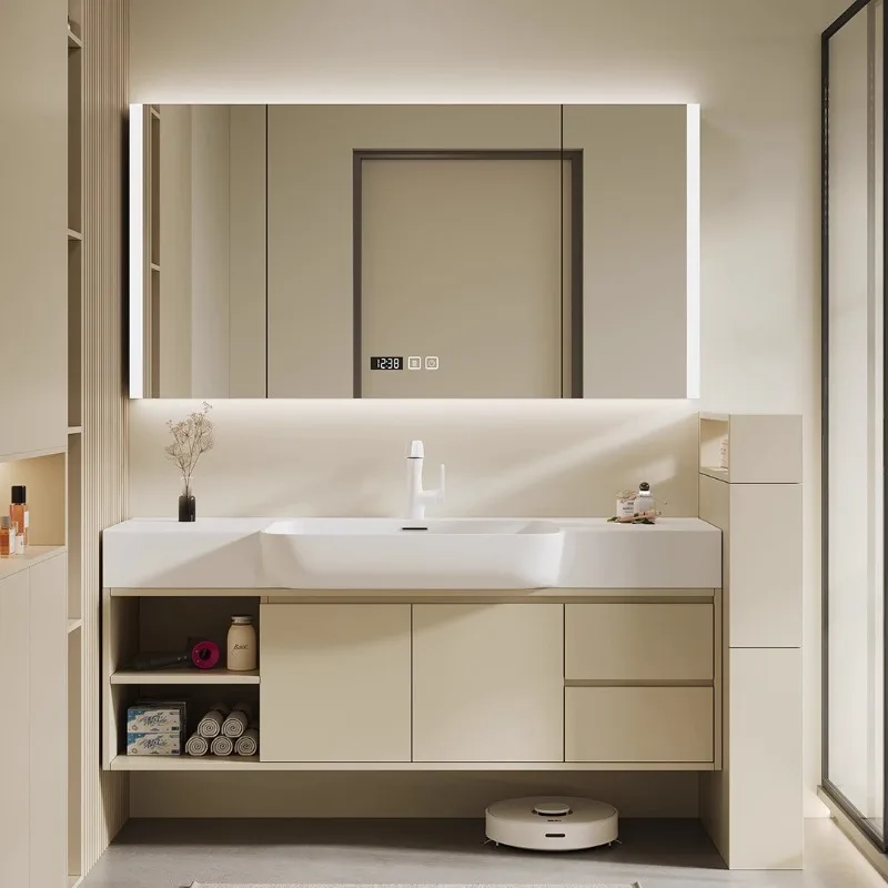 Integrated big belly basin, bathroom cabinet combination, extremely narrow bathroom, washbasin, hand washbasin
Integrated big belly basin, bathroom cabinet combination, extremely narrow bathroom, washbasin, hand washbasin