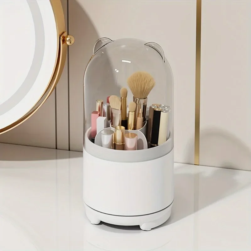1pc 360° Rotating Makeup Storage Box, Detachable Storage Box, Transparent Dust-proof Pen Holder, Eyeshadow Brush Holder
1pc 360° Rotating Makeup Storage Box, Detachable Storage Box, Transparent Dust-proof Pen Holder, Eyeshadow Brush Holder