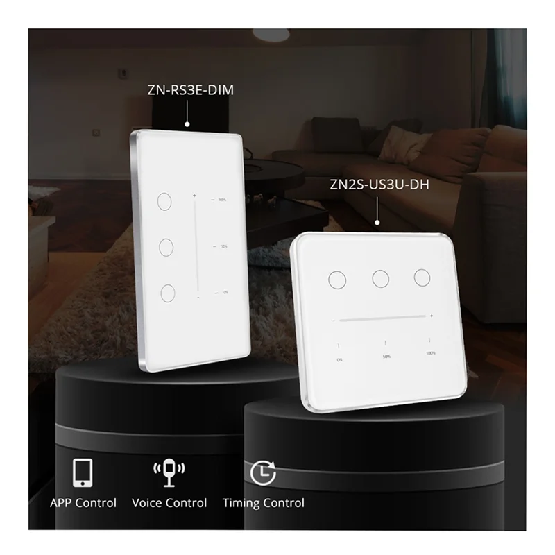 AB41-Tuya Zigbee 3-клавишный диммер, переключатель света Tuya/Smart Life, приложение, дистанционное управление, стандартный переключатель США, ЕС, управление процентом
AB41-Tuya Zigbee 3-клавишный диммер, переключатель света Tuya/Smart Life, приложение, дистанционное управление, стандартный переключатель США, ЕС, управление процентом