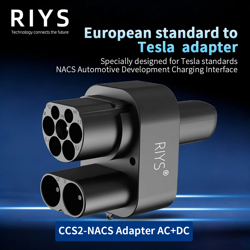RIYS CCS2 to Tesla AC DC Adapter 300A Suitable for Tesla Model 3/X/Y Made in USA CCS2 Combo Adapter Support CCS2 and Type2 Charg
RIYS CCS2 to Tesla AC DC Adapter 300A Suitable for Tesla Model 3/X/Y Made in USA CCS2 Combo Adapter Support CCS2 and Type2 Charg