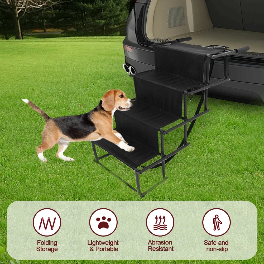 4 Steps Pet Ramp Lightweight Portable Dog Cat Ladder with Nonslip Surface Pet Ladder Dog Car Steps Portable Dog Stairs for Car
4 Steps Pet Ramp Lightweight Portable Dog Cat Ladder with Nonslip Surface Pet Ladder Dog Car Steps Portable Dog Stairs for Car