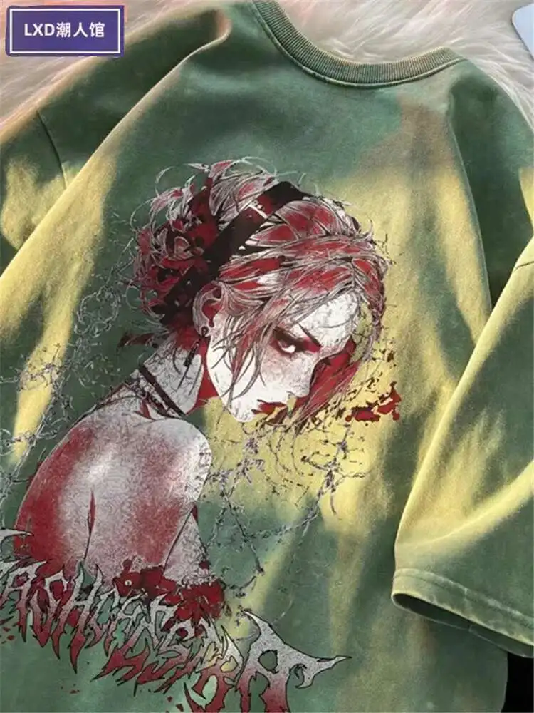 Cartoon Print Short Sleeved T-shirt Men's Summer Trendy Brand Loose And Cool Half Sleeved T-shirt Hip-hop Washed Pure Cotton Top
Cartoon Print Short Sleeved T-shirt Men's Summer Trendy Brand Loose And Cool Half Sleeved T-shirt Hip-hop Washed Pure Cotton Top