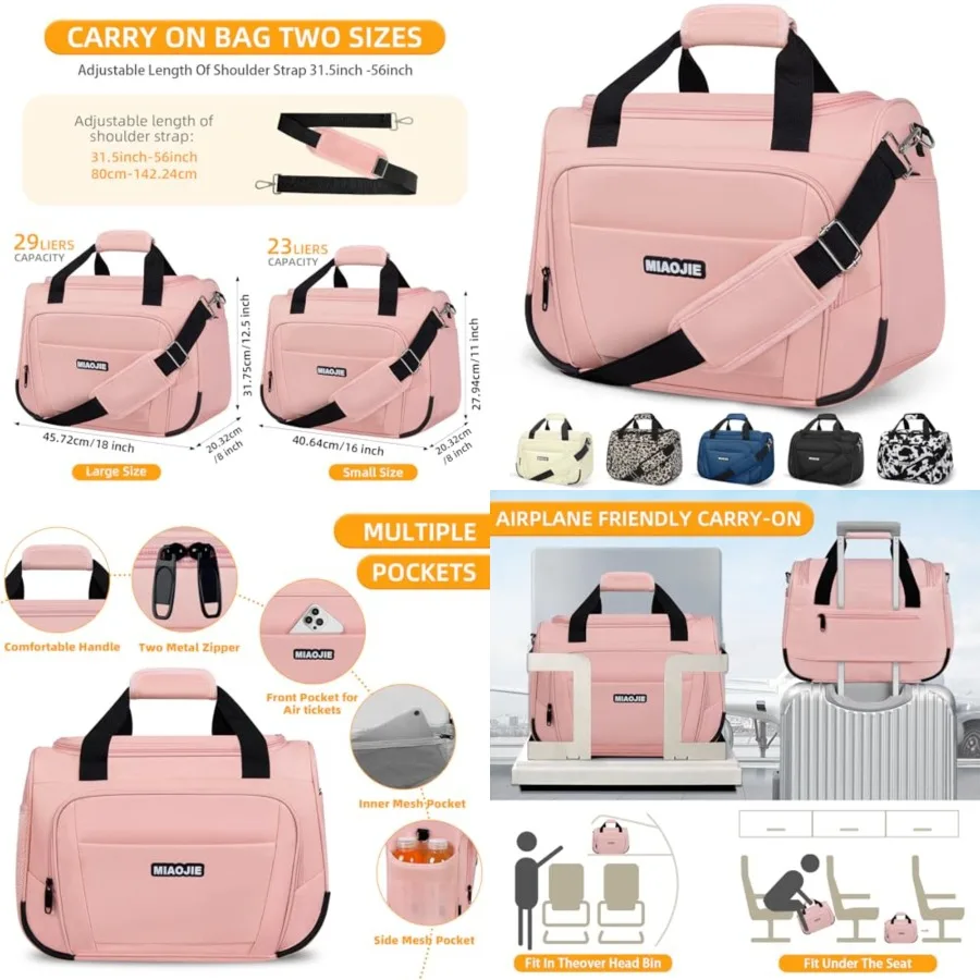 Underseat Carry On Luggage - Lightweight Travel Tote Weekender Bag Overnight Duffle for Travel, Personal Item - -ch
Underseat Carry On Luggage - Lightweight Travel Tote Weekender Bag Overnight Duffle for Travel, Personal Item - -ch