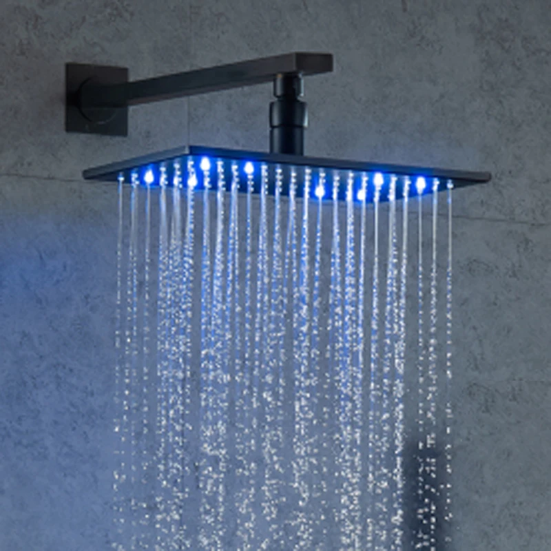 Wall -mounted shower 28x18CLED water temperature changing rainwater rectangular shower head
Wall -mounted shower 28x18CLED water temperature changing rainwater rectangular shower head