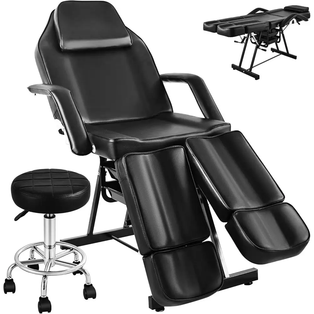 Black Split-Leg Facial Bed for Estheticians, Massage Therapists, and Tattoo Artists with Rolling Stool
Black Split-Leg Facial Bed for Estheticians, Massage Therapists, and Tattoo Artists with Rolling Stool
