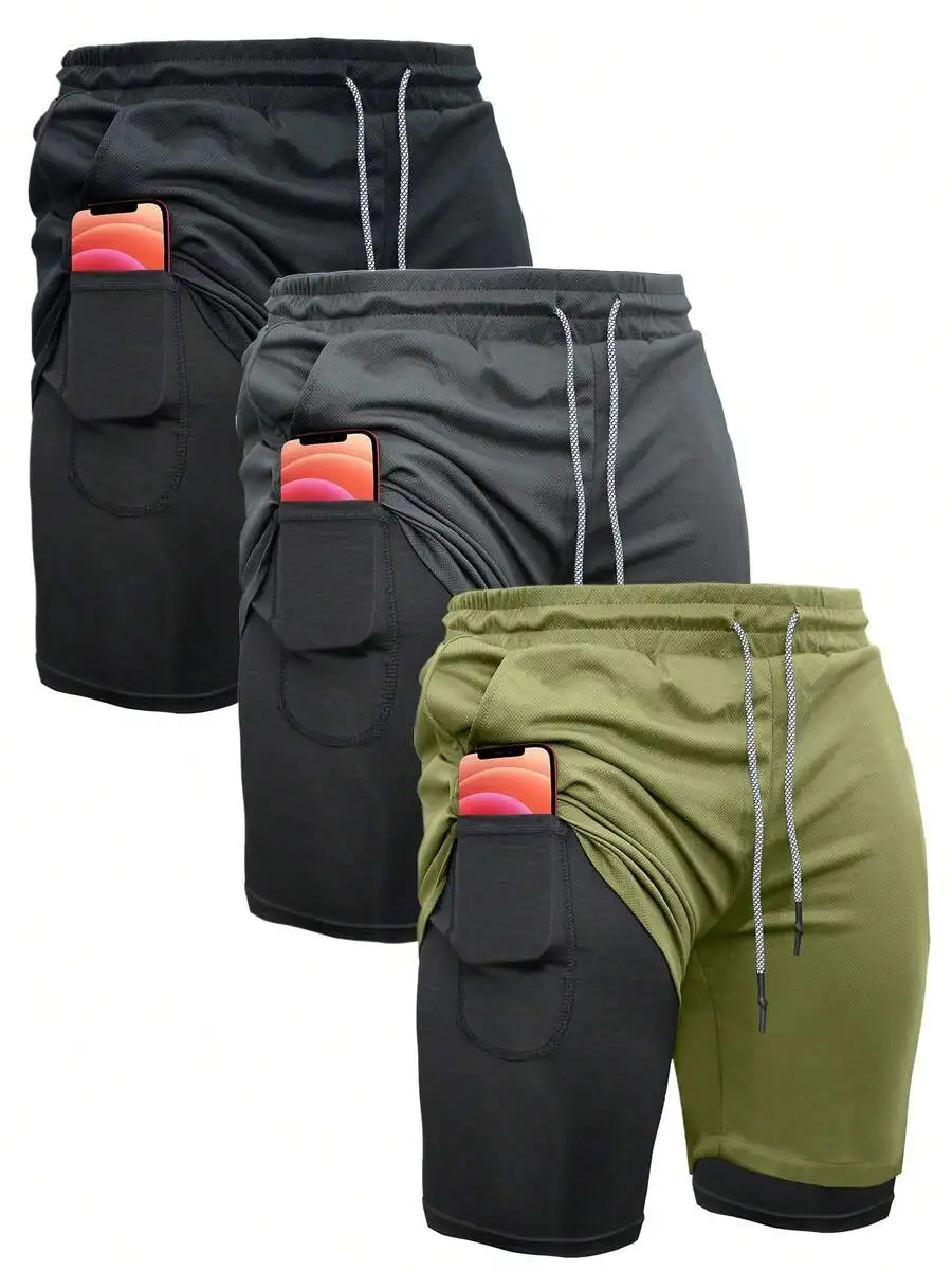 3-Pack Mens 2-In-1 Running Shorts With Pocket, 7 Inch Gym Yoga Outdoor Sports Shorts
3-Pack Mens 2-In-1 Running Shorts With Pocket, 7 Inch Gym Yoga Outdoor Sports Shorts