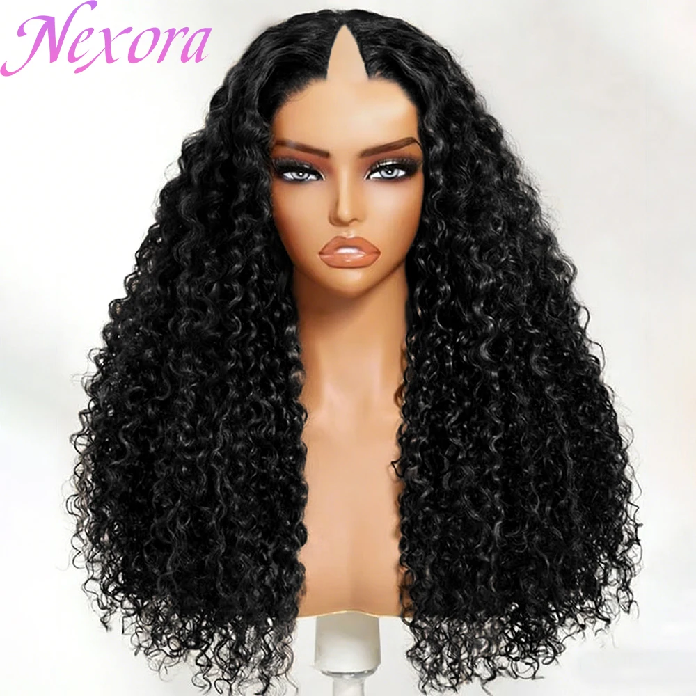 V Part Curly Human Hair Deep Wave Water Wave Wig 1B Black Brazilian Original Pre Plucked Bleached Knots Wear And Go
V Part Curly Human Hair Deep Wave Water Wave Wig 1B Black Brazilian Original Pre Plucked Bleached Knots Wear And Go