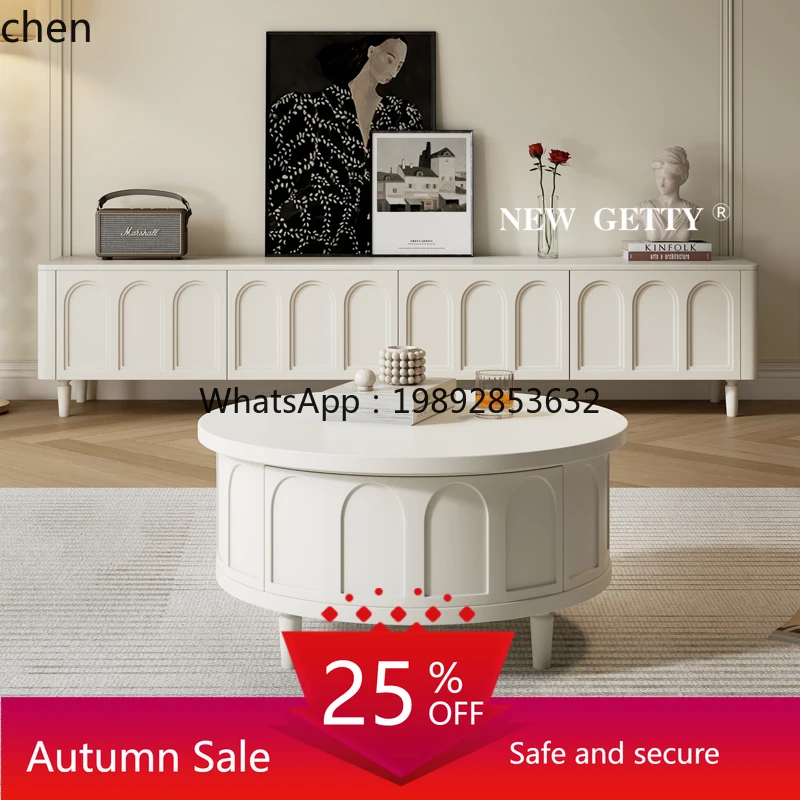 TV cabinet coffee table combination small apartment family living room retro floor
TV cabinet coffee table combination small apartment family living room retro floor