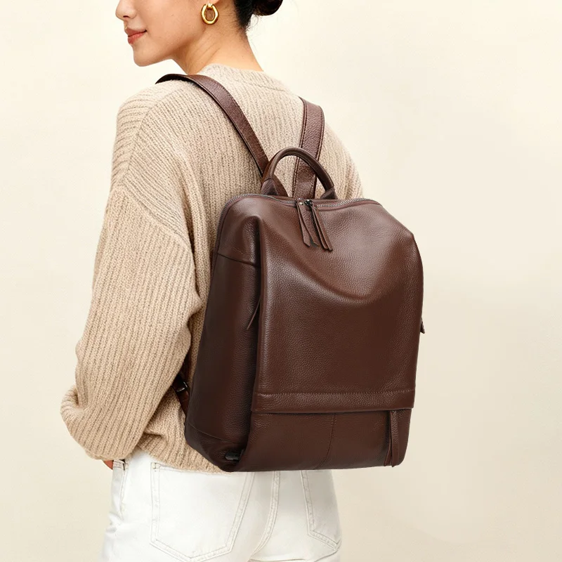 Genuine Leather Women's Backpack, New Style with Premium Feel, Large Capacity for Commute, Lightweight Ladies Backpack
Genuine Leather Women's Backpack, New Style with Premium Feel, Large Capacity for Commute, Lightweight Ladies Backpack