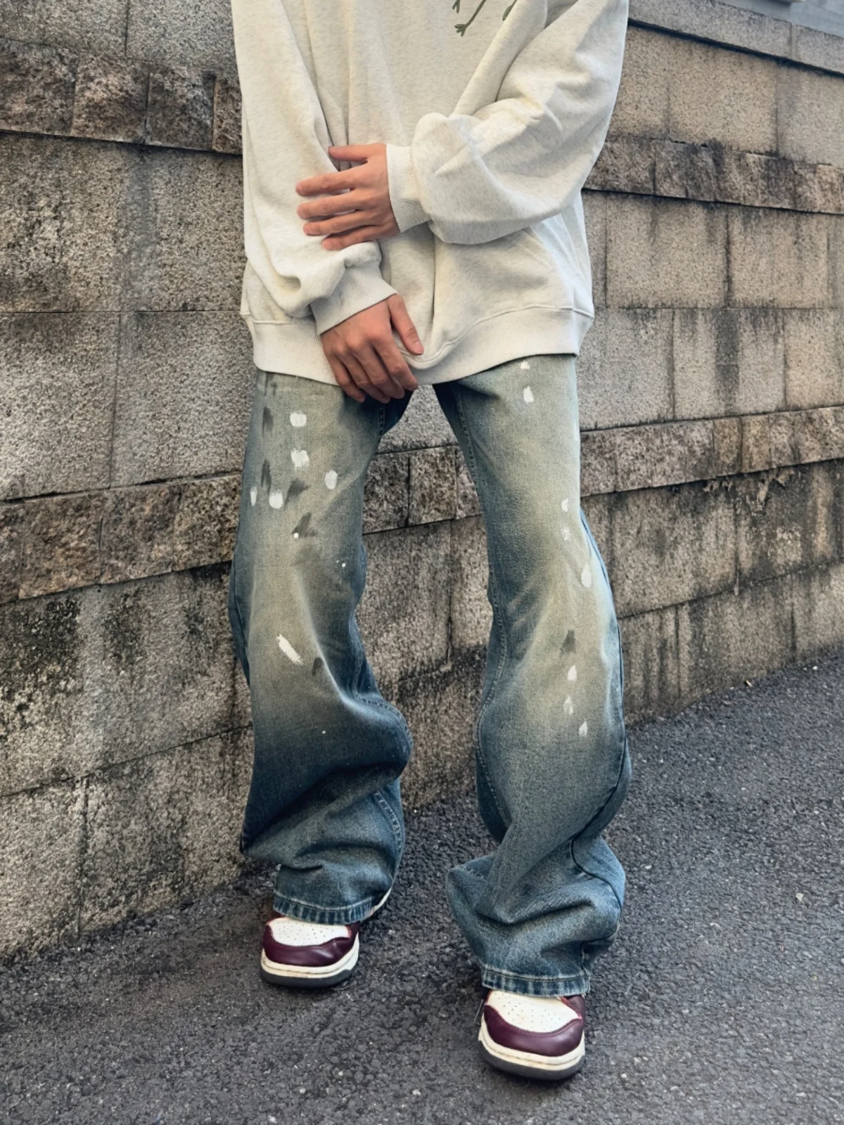 Retro American Street Style Distressed Denim Jeans Loose Fit Slimming Casual Long Trousers for Men Fashionable Wide Leg
Retro American Street Style Distressed Denim Jeans Loose Fit Slimming Casual Long Trousers for Men Fashionable Wide Leg